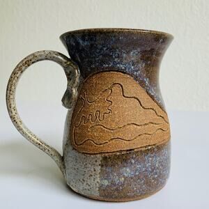Vintage Studio Art Pottery Stoneware Coffee Mug Chile